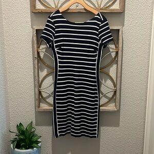 Navy striped dress